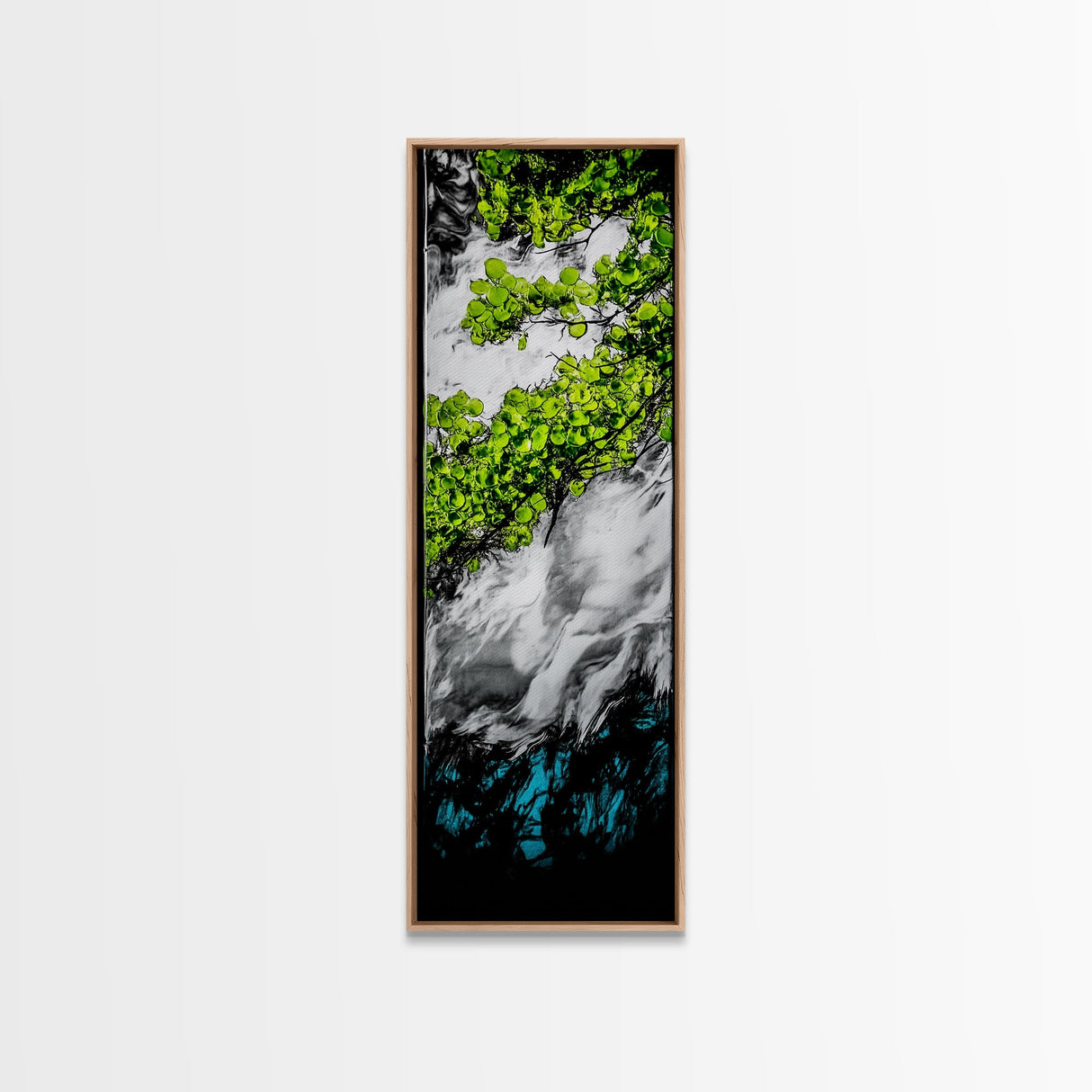 Green Abstract, Nature Inspired, Botanical Art, Canvas Print, Lush Leaves, Modern Home Decor, Office Wall Art, Contemporary Wall Art