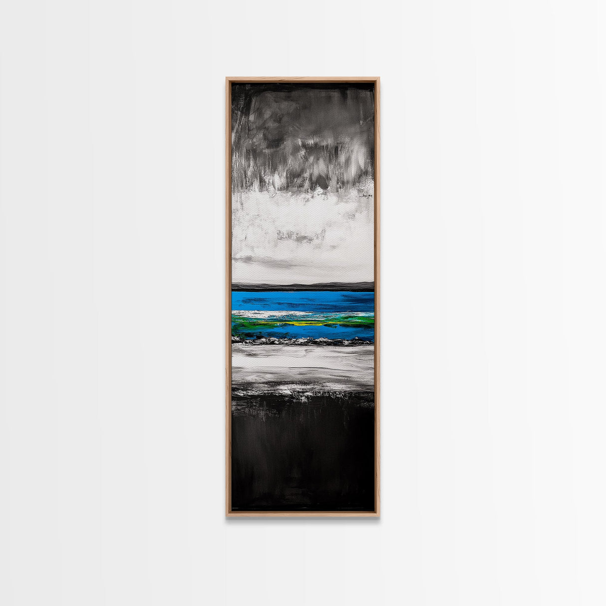 Wave Painting, Black and White Ocean Art, Coastal Wall Decor, Nautical Artwork, Modern Seascape, Beach House Living Room Art, Canvas Print