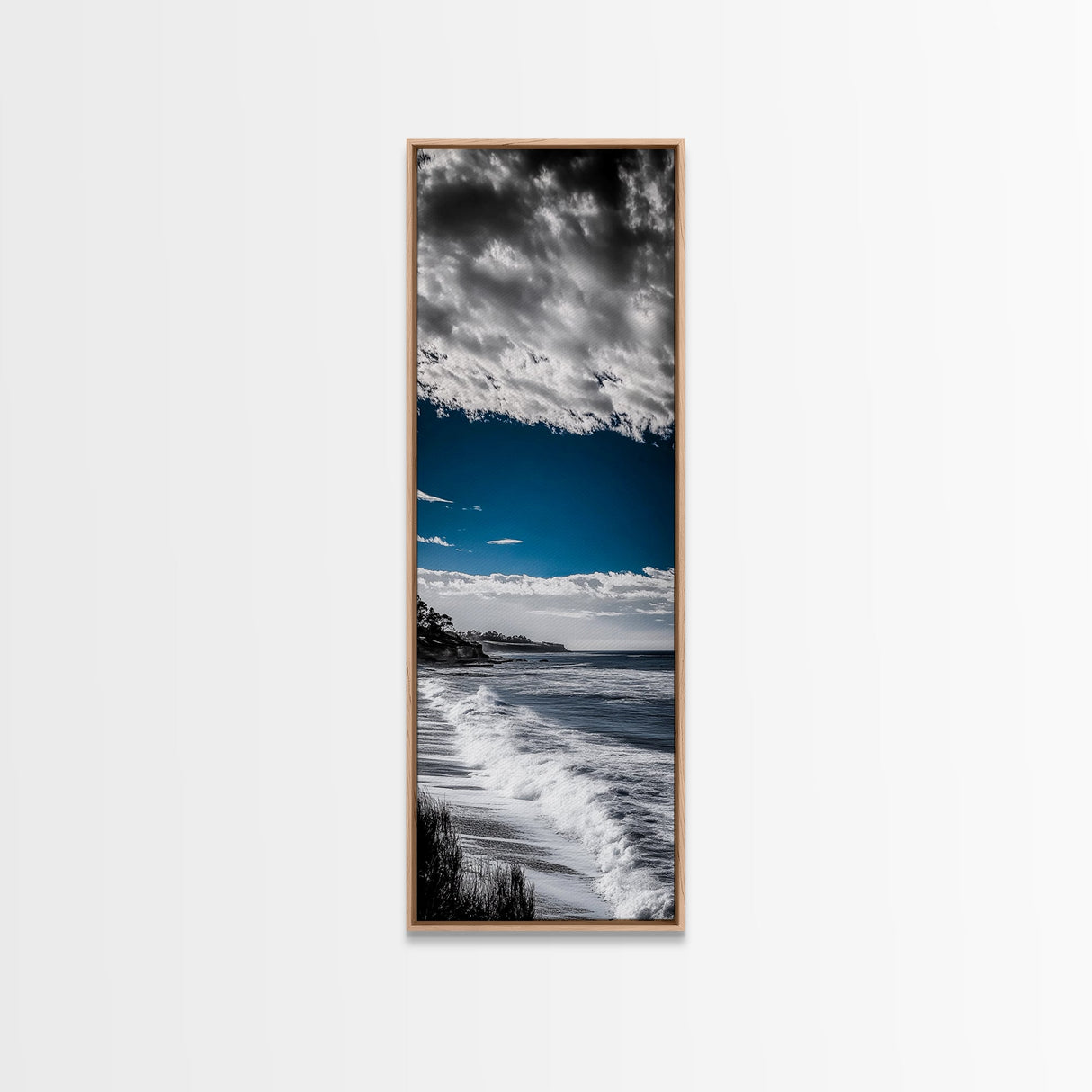 Blue Ocean Waves, Coastal Wall Art, Seascape Photography, Modern Beach Decor, Nautical Art, Living Room Wall Art, Canvas Print