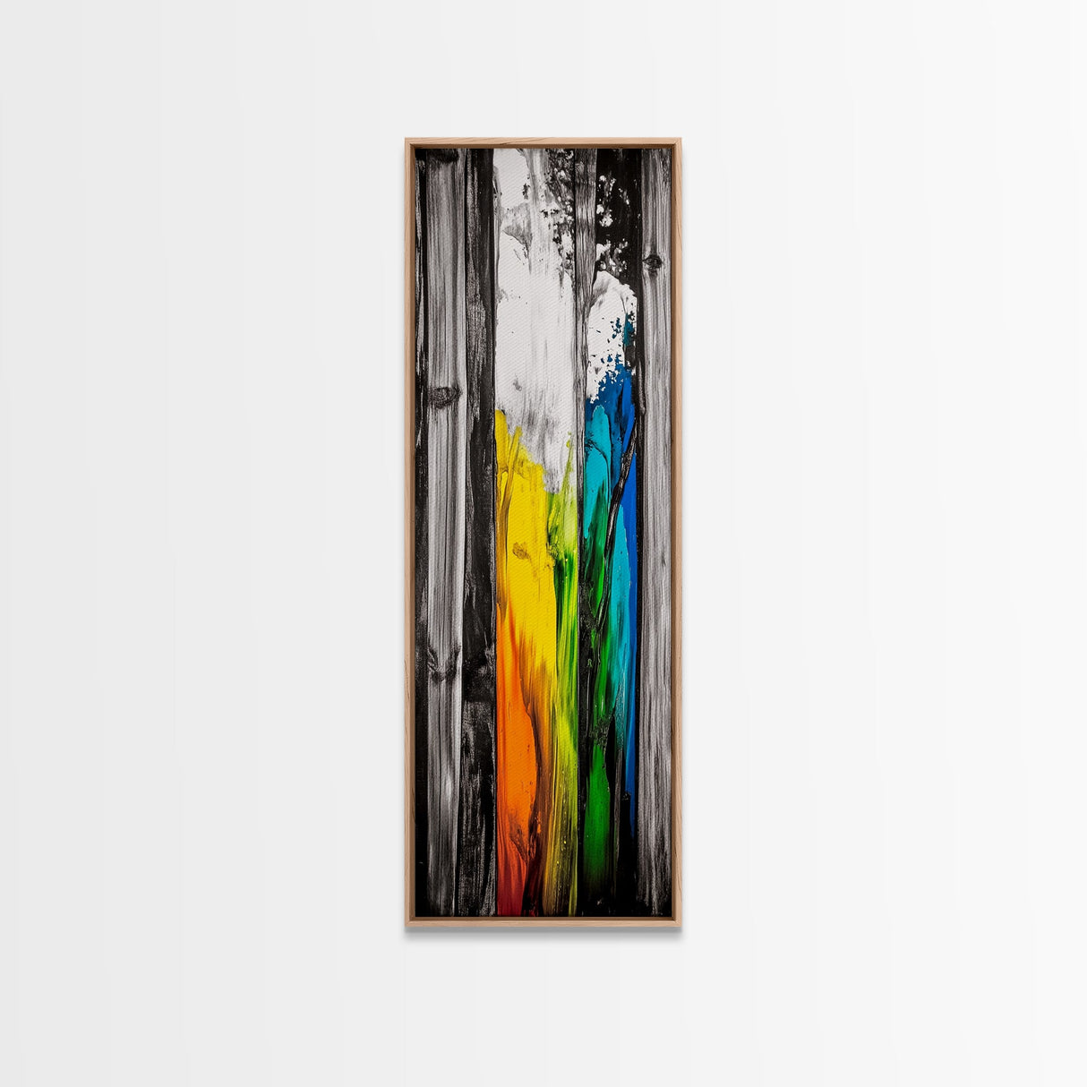 Rustic Wood, Vibrant Texture, Nature Inspired Art, Framed Canvas Print, Farmhouse Decor, Cozy Cabin Artwork, Statement Piece