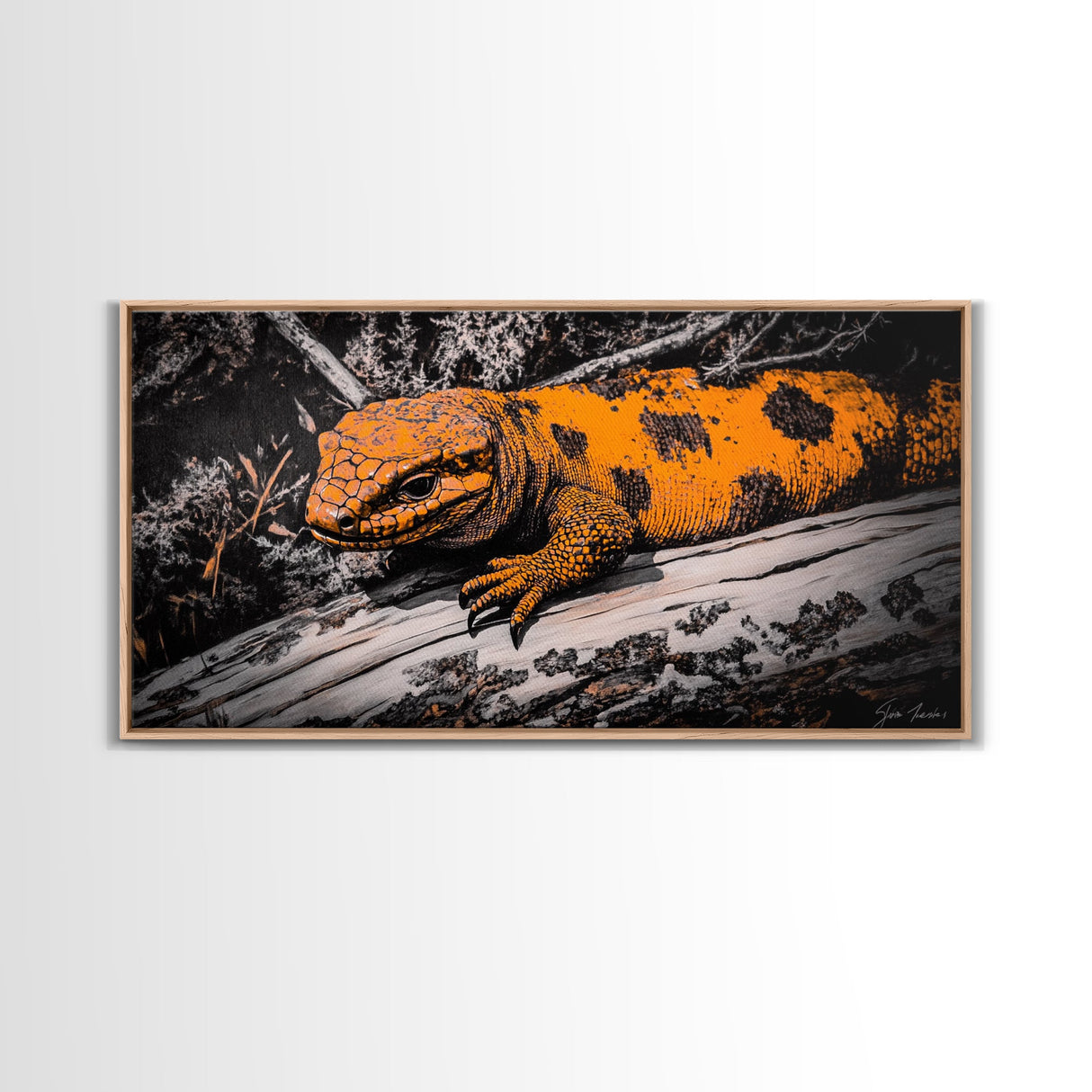 Reptile, Lizard, Wildlife, Canvas Print, Unique Wall Art, Animal Art, Rustic Decor, Living Room Art, Man Cave Gift, Nature Lover Gift