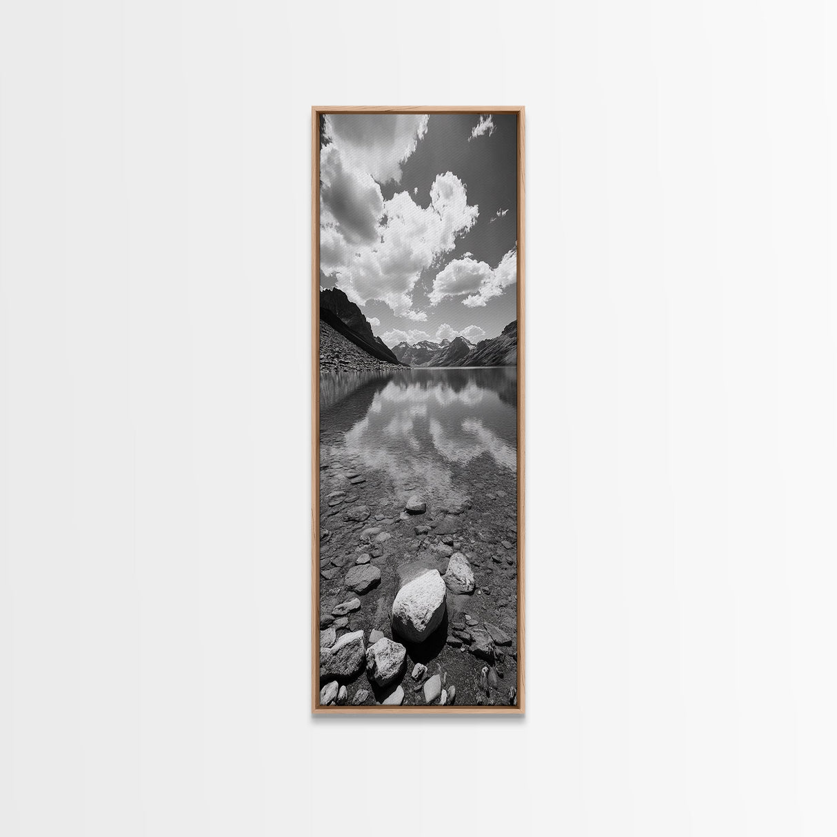 Alpine Lake, Reflections, Clear Water, Tranquil Scenery, Canvas Print, Nature Photography, Framed Canvas Print, Living Room Wall Art