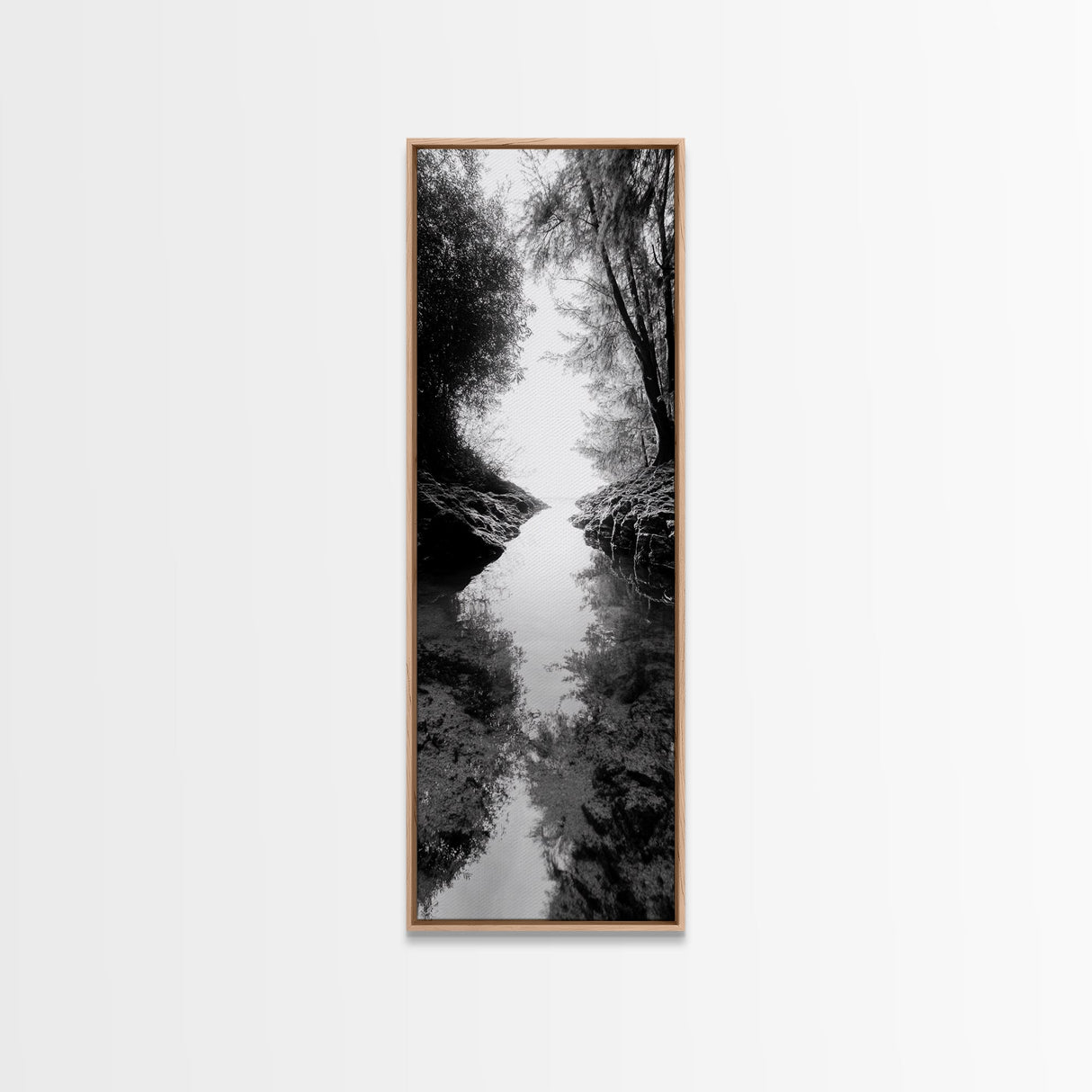 Secret Pathway, Forest Creek, Hidden Escape, Canvas Print, Magical Woodland Art, Hallway or Entryway Mystical Nature Decor, Bathroom Art
