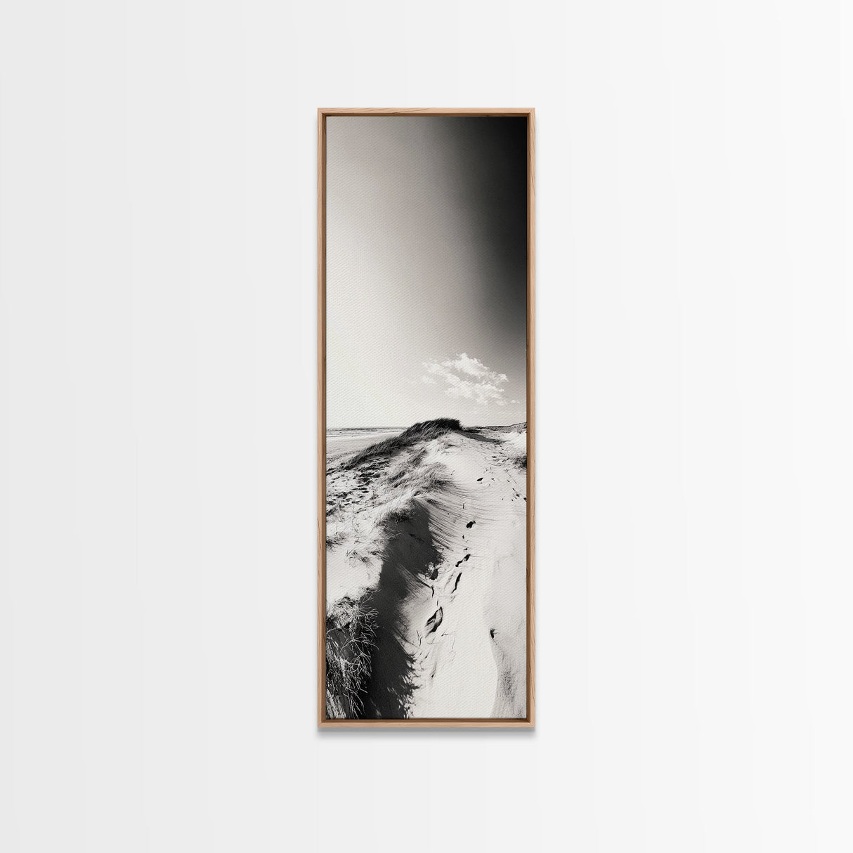 Sand Dunes Art, Coastal Minimalism, Desert Beach Wall Decor, Neutral Living Room Style, Framed Canvas Print, Nature Boho Aesthetic