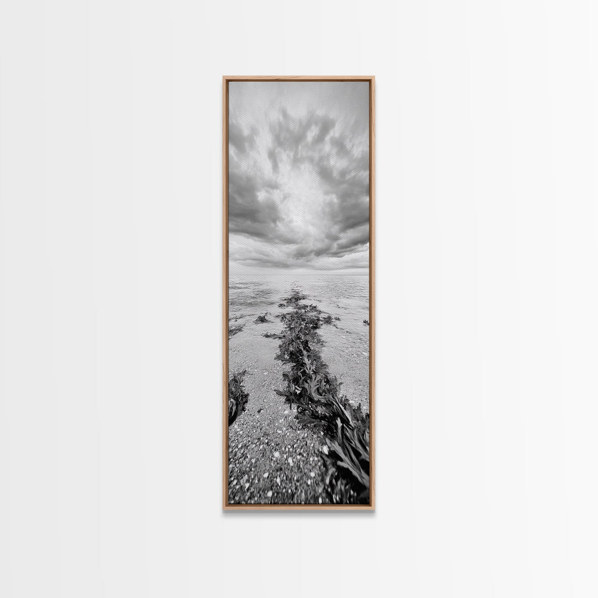 Seaweed Trail, Ocean Depth, Coastal Texture, Shoreline Calm, Marine Inspired Canvas Print, Minimalist Bathroom Wall Art, Ocean Decor