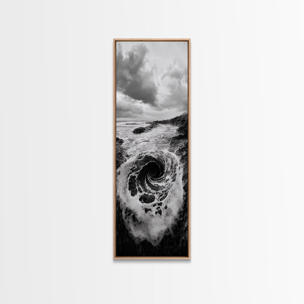 Ocean Vortex, Surreal Wave, Abstract Seascape, Dramatic Sea, Canvas Print, Statement Art, Modern Living Room Wall Art, Bold Decor