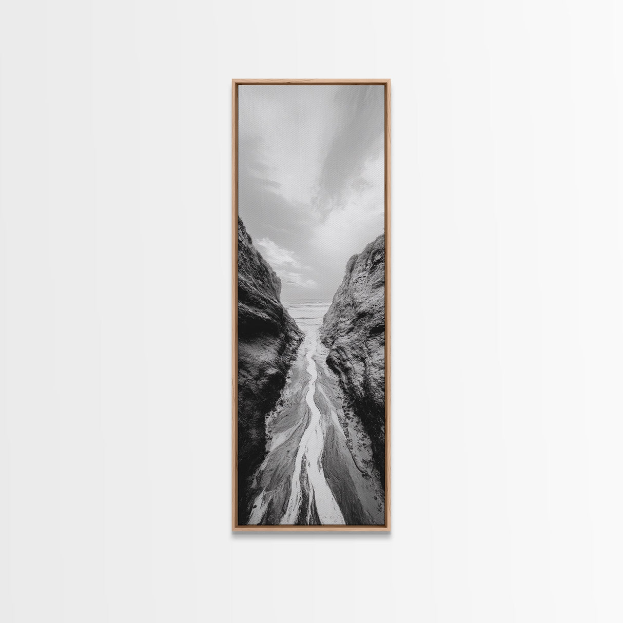 Canyon Stream Path, Ocean Rock Passage Art, Nature Landscape Photography, Canvas Print, Bathroom Wall Decor, Modern Coastal Art