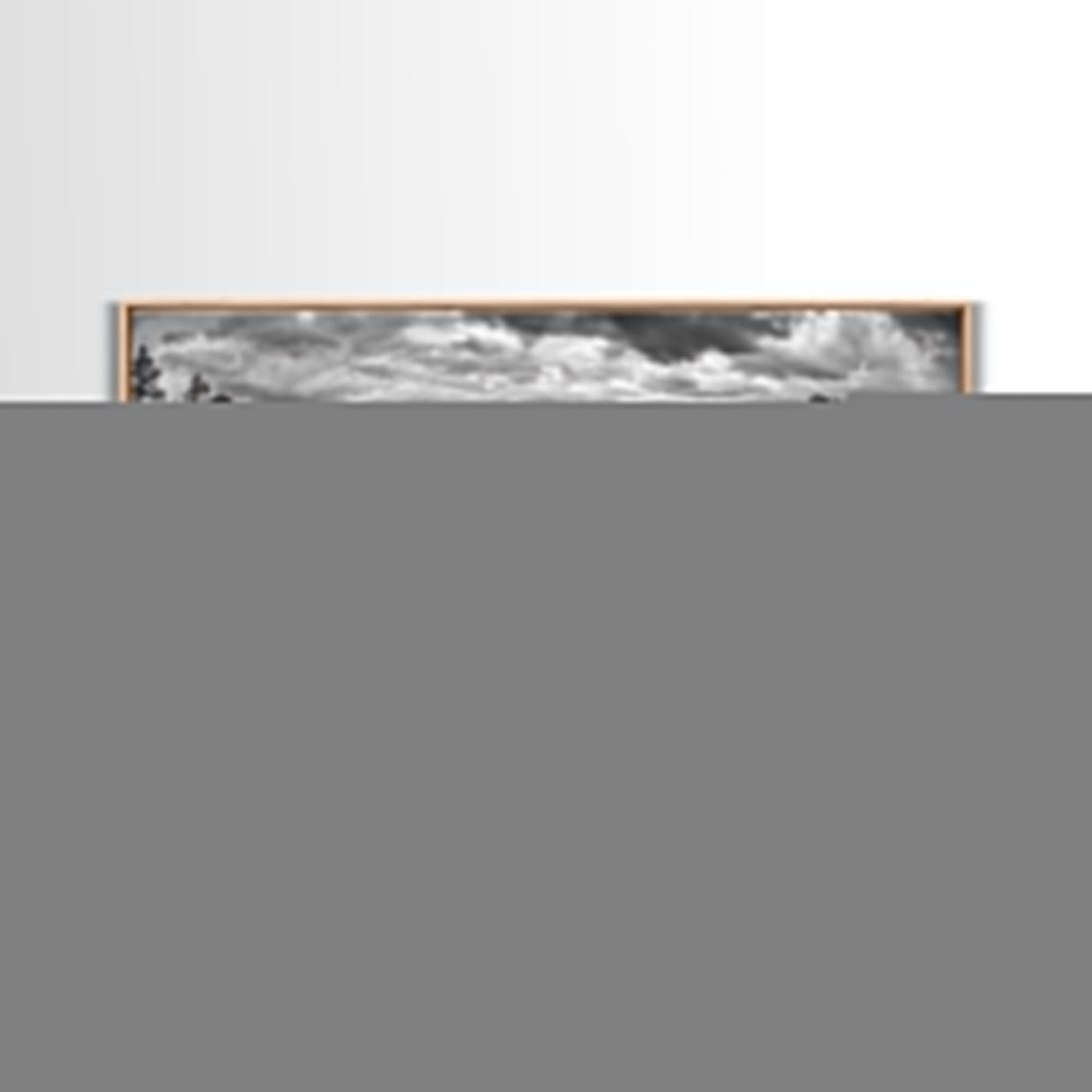 River Bend Landscape, Mountain View Aerial, Nature Panorama Scene, Framed Canvas Print, Cabin Wall Art, Adventure Boho Art, Living Room Wall Art