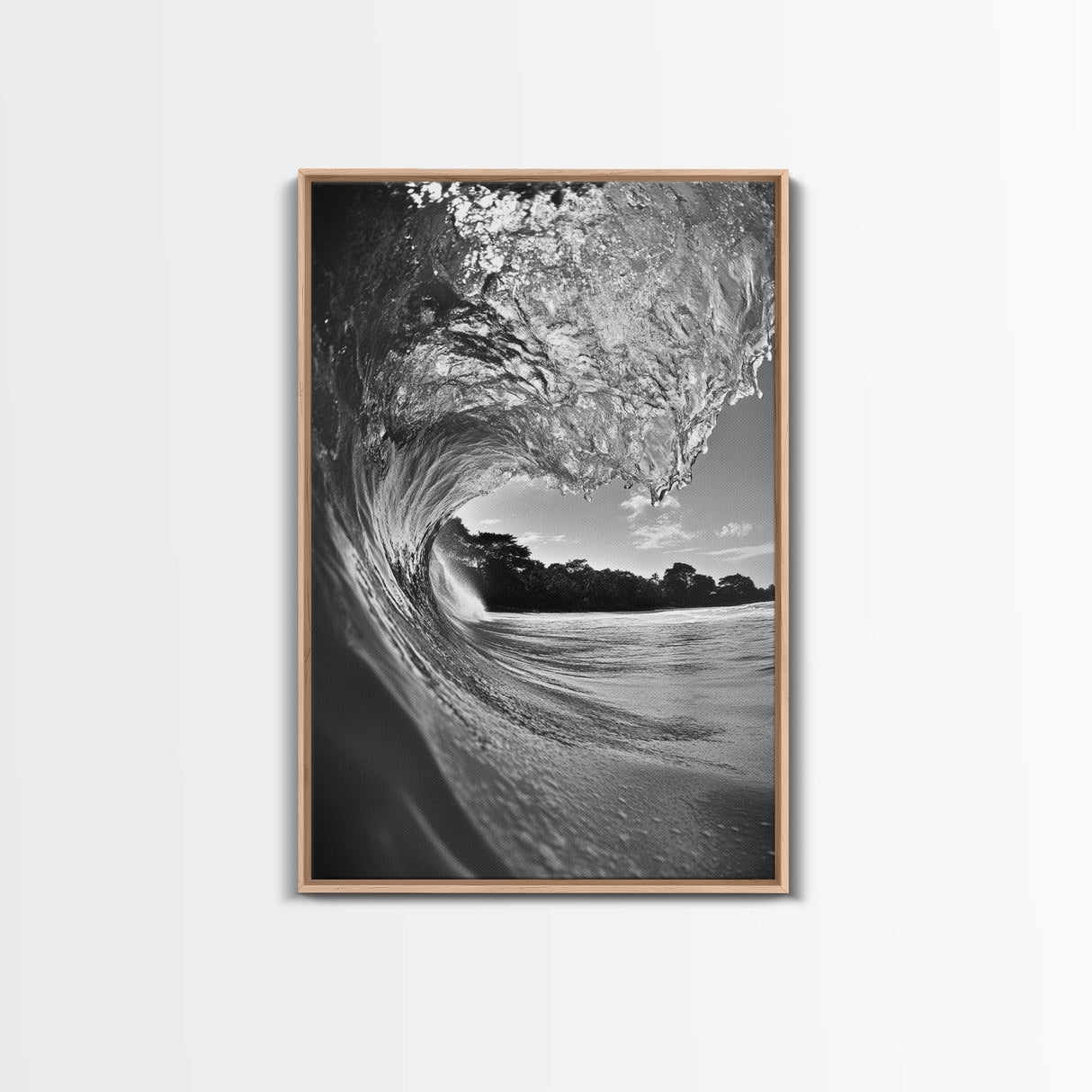 Ocean Wave, Surf Wall Art, Seascape Photography, Framed Canvas Print, Coastal Decor, Beach House Art, Bathroom Wall Art, Minimalist Art