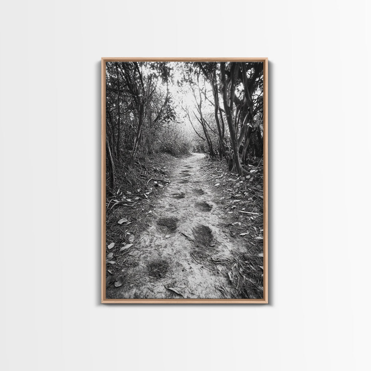 Forest Trail Path, Woodland Escape, Nature Walk, Adventure Art, Framed Canvas Print, Office Wall Decor, Autumn Vibes, Rustic Nature Style