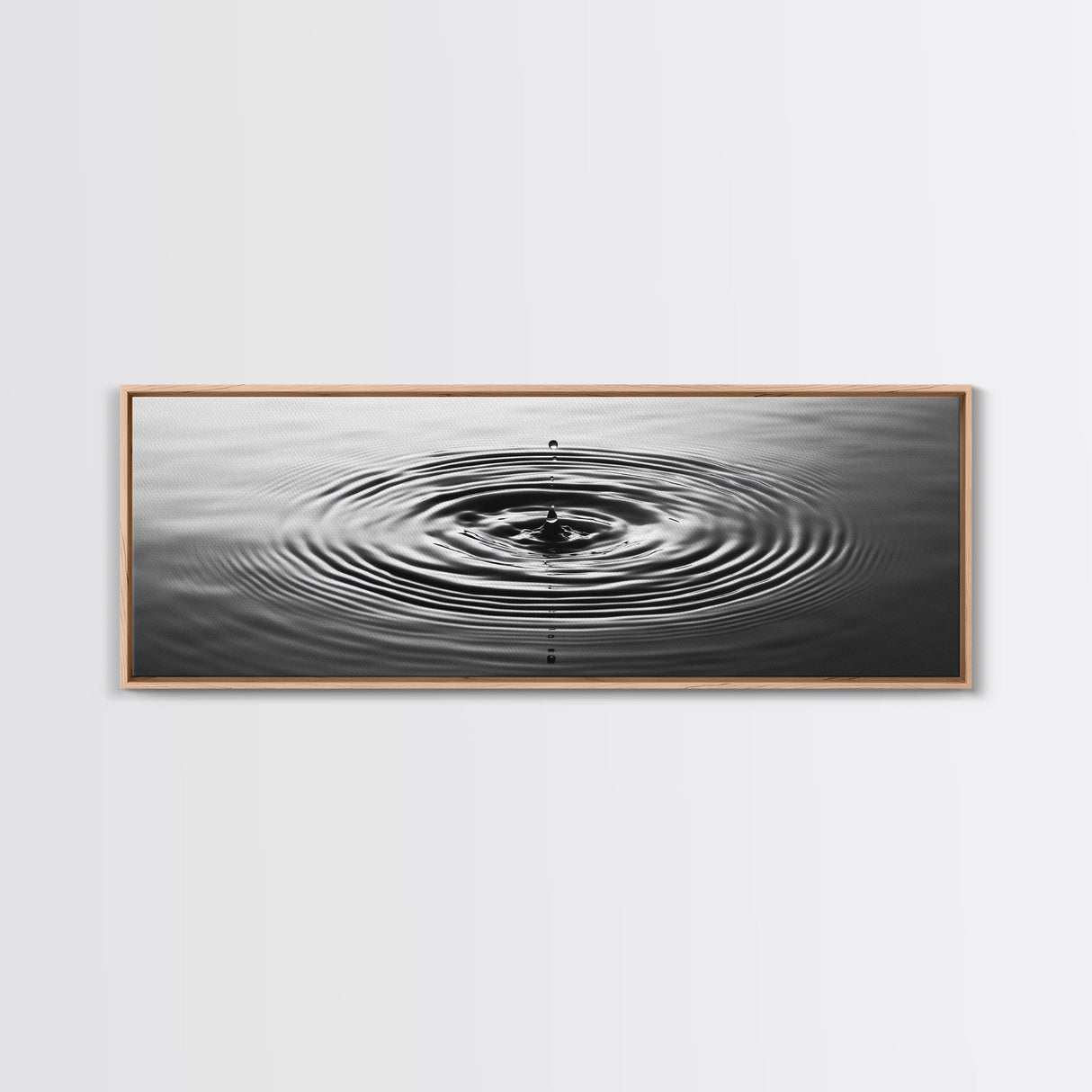 Water Drop Ripples, Black and White Photography, Zen Art, Minimalist Wall Decor, Canvas Print, Bathroom Wall Art, Meditation Room Art