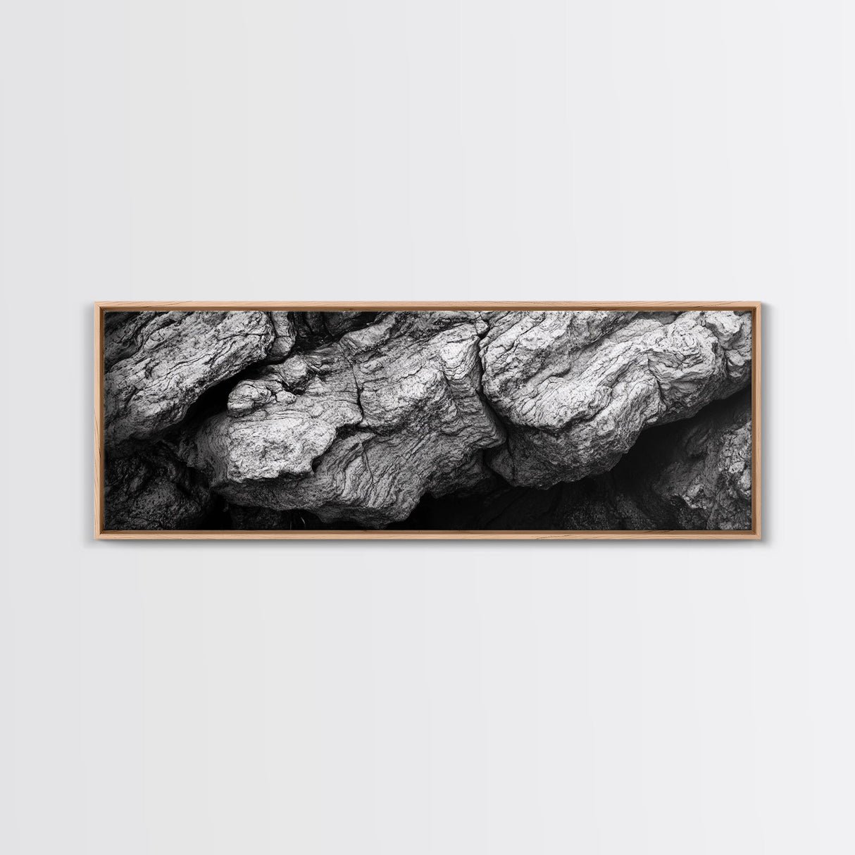 Textured Rock, Earth Tones, Natural Abstract, Framed Canvas Print, modern rustic decor, living room wall art, organic texture, neutral tones