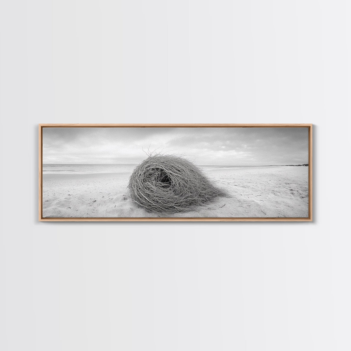 Tumbleweed Nest, Desert Beach, Natural Sculpture, Coastal Simplicity, Canvas Print, Modern Boho Wall Art, Neutral Home Aesthetic