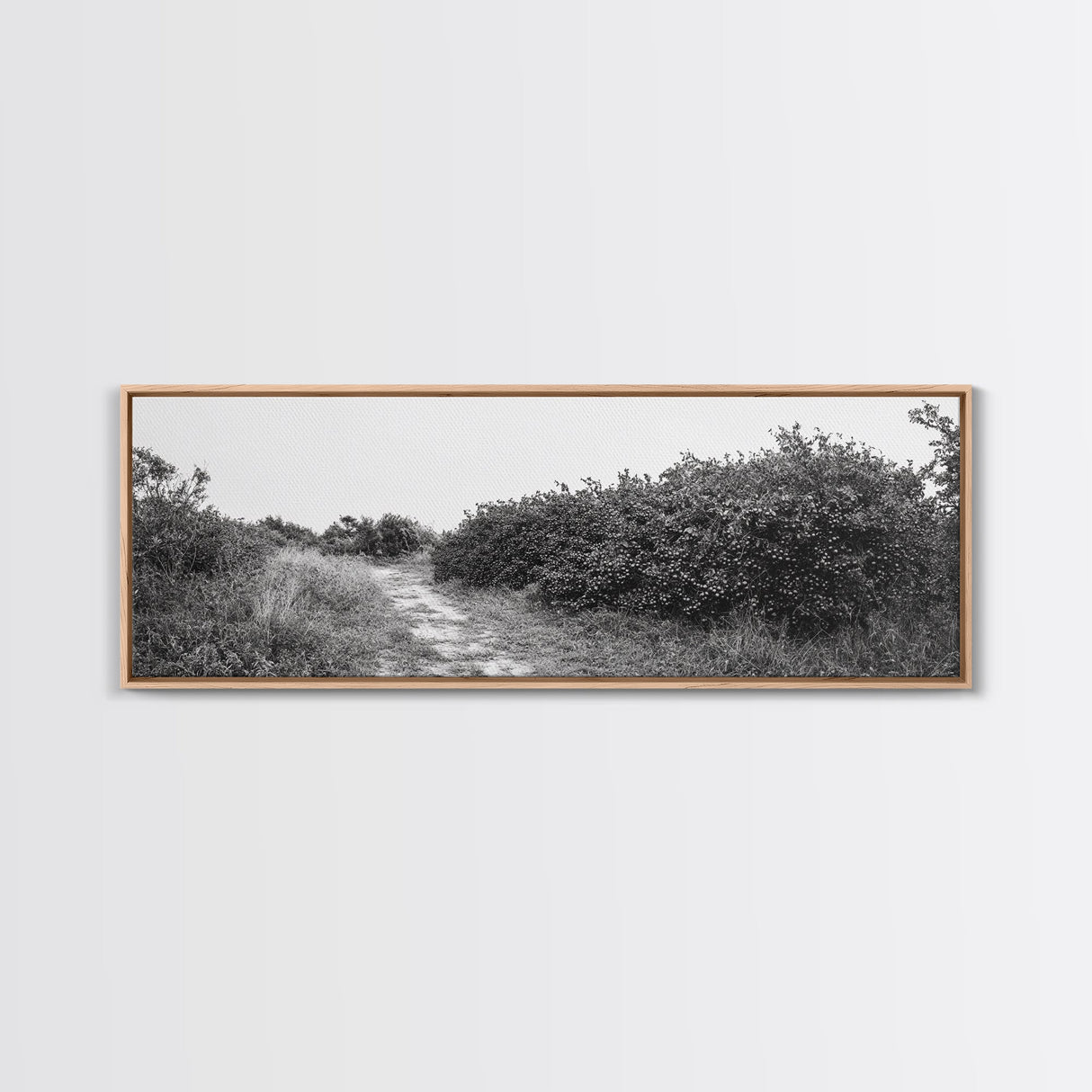 Wild Apple Path, Nature Overgrowth, Autumn Orchard Trail, Canvas Print, Fall Farmhouse Kitchen Art, Rustic Seasonal Wall Decor