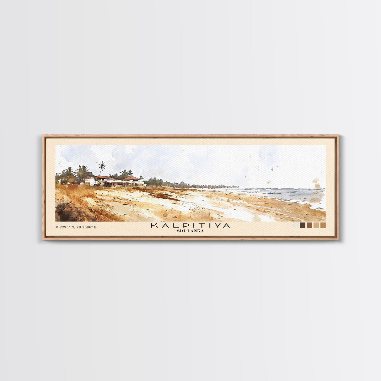Kalpitiya, Sri Lanka Watercolor Beach Print, Vacation Gift, Sri Lanka Wall Art, Beach Painting, Beach Decor, Beach Painting