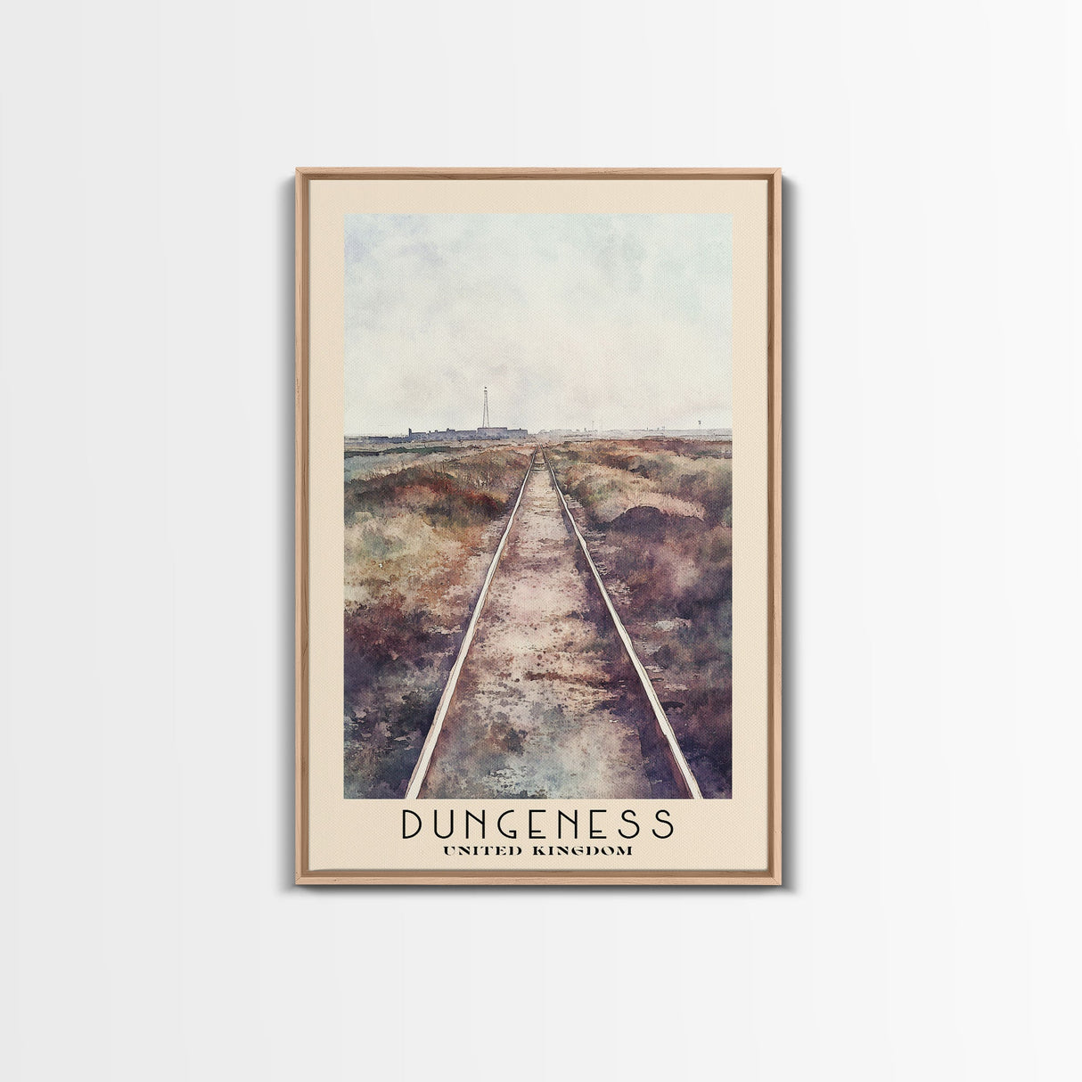 Dungeness, United Kingdom Watercolor Beach Print, Vacation Gift, United Kingdom Wall Art, Beach Painting, Beach Decor, Beach Painting