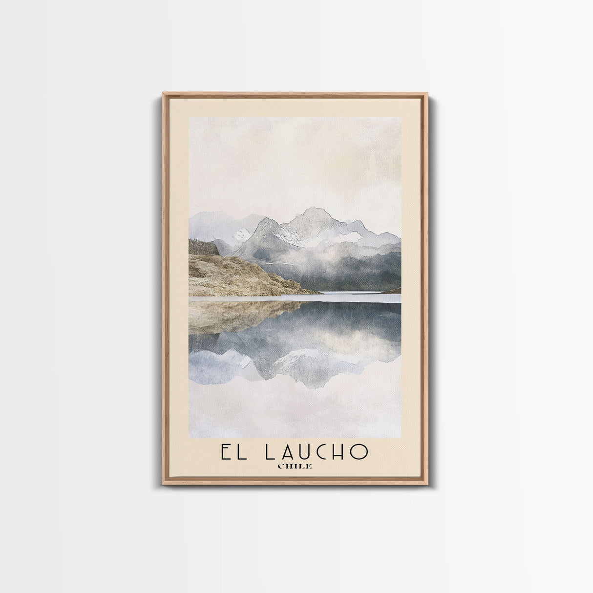 El Laucho, Chile Watercolor Print, Vacation Gift, Chile Wall Art, Beach Painting, Beach Decor, Large Wall Art, Wood Frame Art