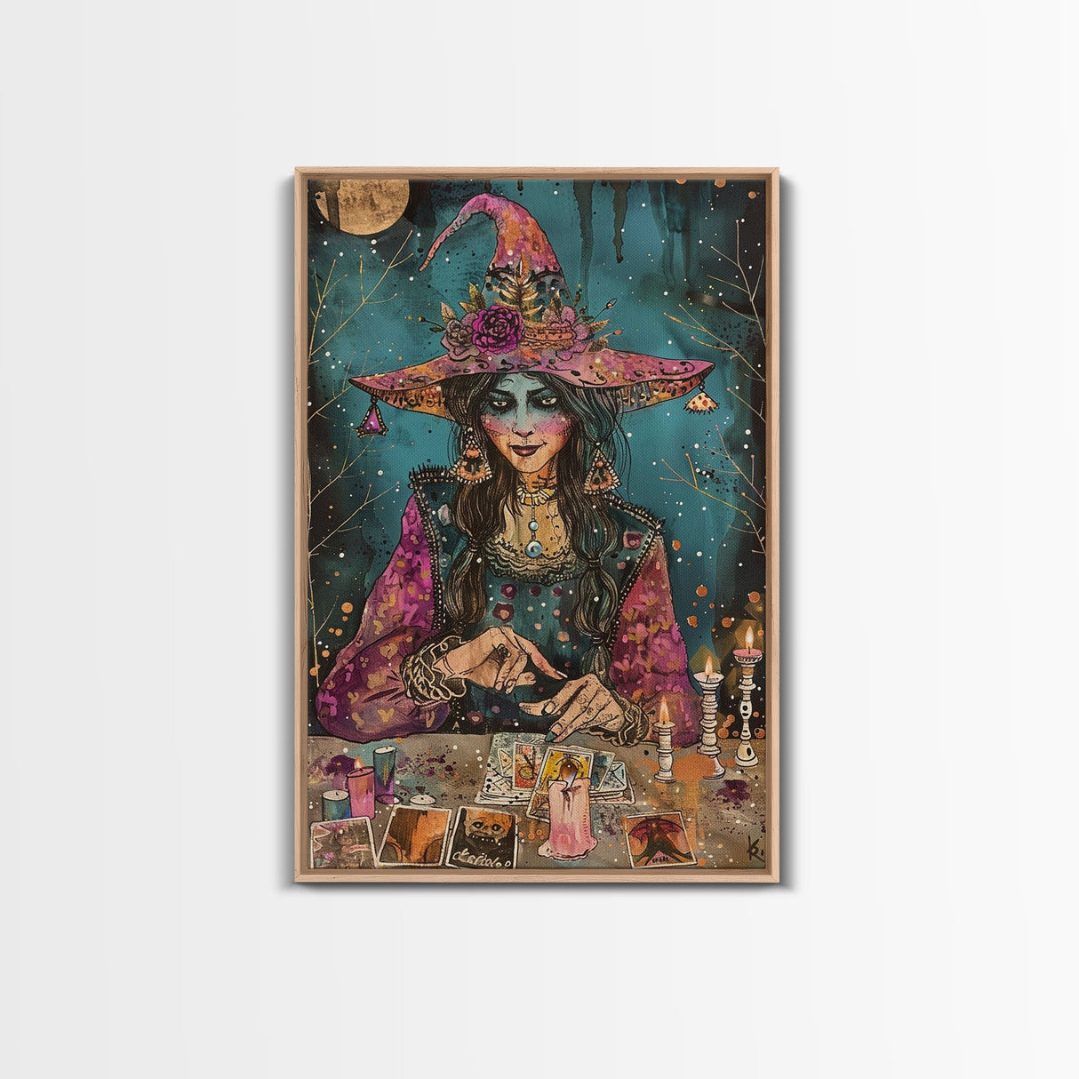 Halloween Haunted Doll, Framed Canvas Print, Wall Art, Spooky Decor, Halloween Decoration, Living Room Art, Unique Gift