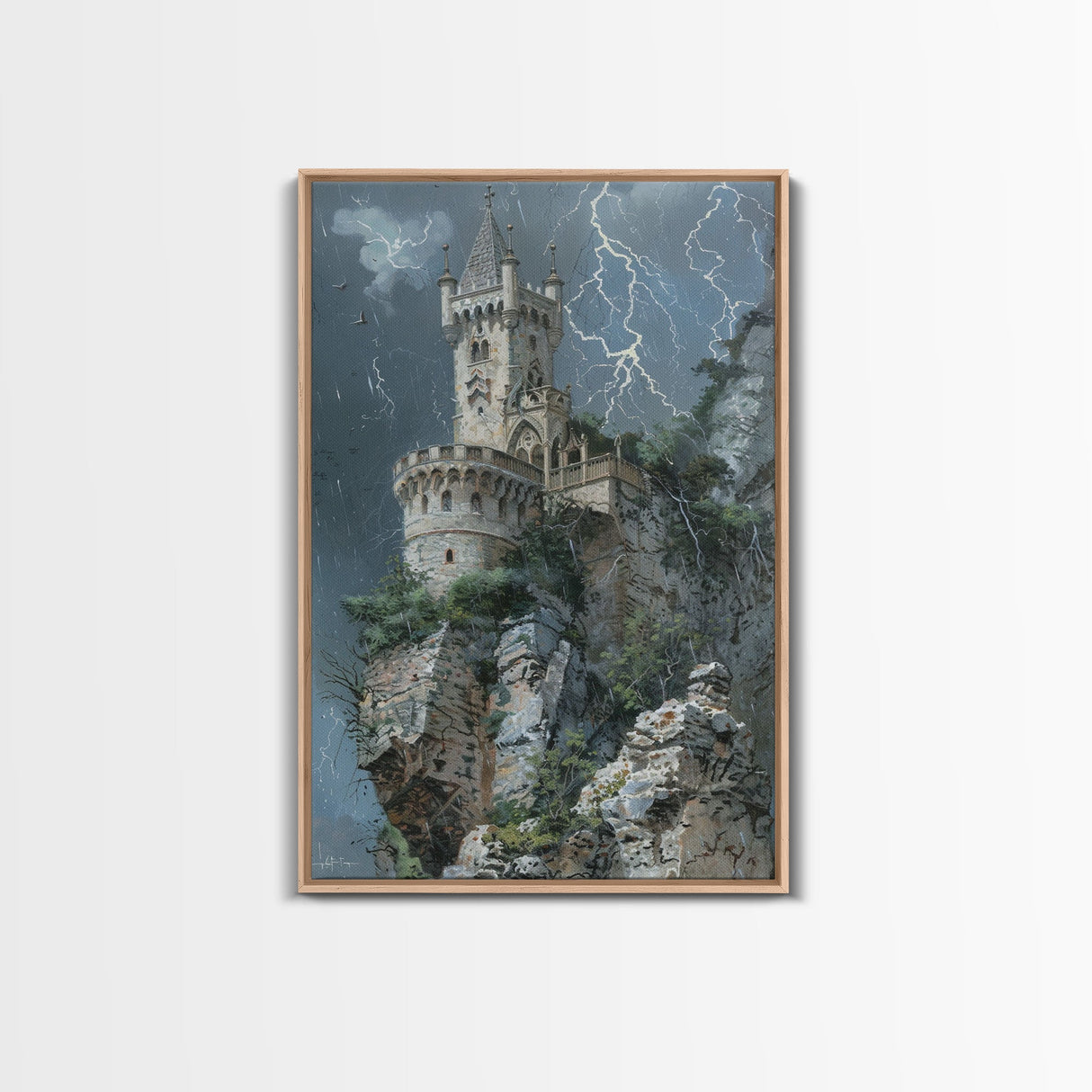 Ghostly Forest Path, Halloween Art, Spooky Wall Decor, Framed Canvas Print, Creepy Art, Halloween Wall Decor, Seasonal Wall Art