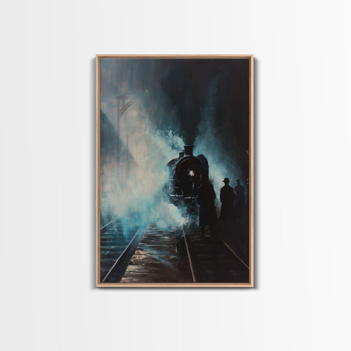 Mysterious Spooky Carnival Tent Framed Canvas Print, Halloween Wall Art, Haunted House Decor, Ghostly Home Decoration, Halloween Art