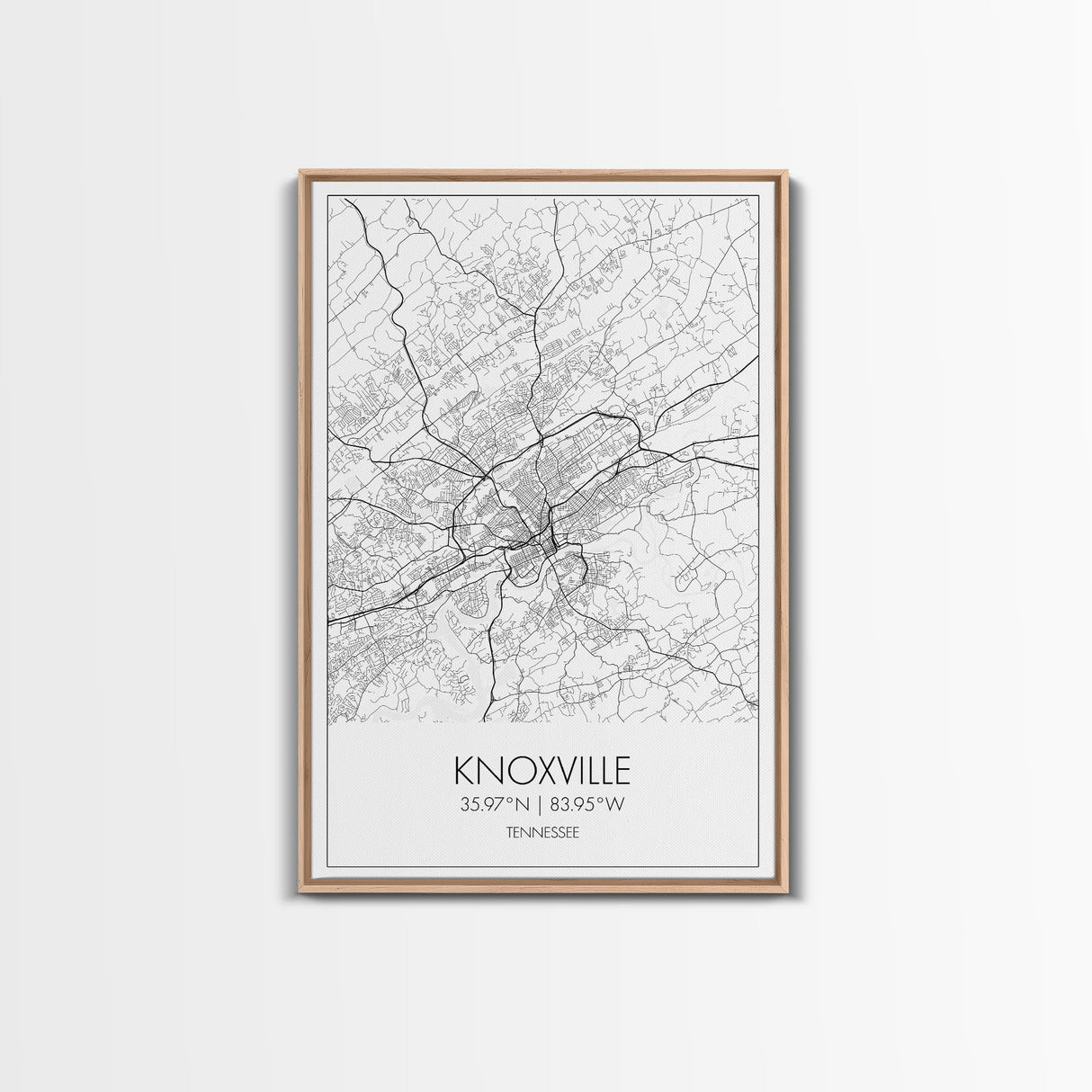 Knoxville Street Map, Tennessee Map, City Map Art, Modern Wall Art, Wall Art, Canvas Print, Travel Art, Aviation Gifts, Wall Art For Bedroom
