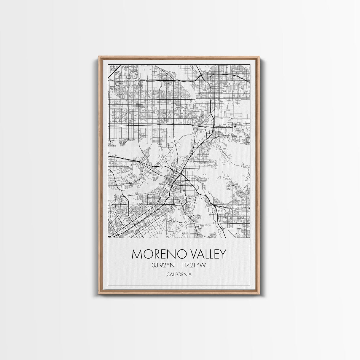 Moreno Valley Street Map, California Map, City Map Art, Modern Art, Wall Art, Canvas Print, Wall Art For Bedroom, Couple Gift, Travel Print