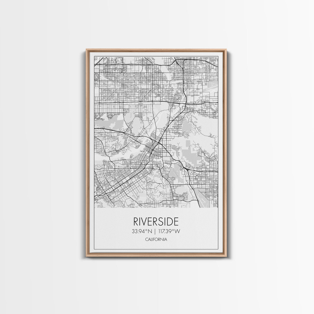 Riverside Street Map, California Map, City Map Art, Minimalist Art, Wall Art, Canvas Print, Office Wall Décor, Gifts For Dad, Travel Print