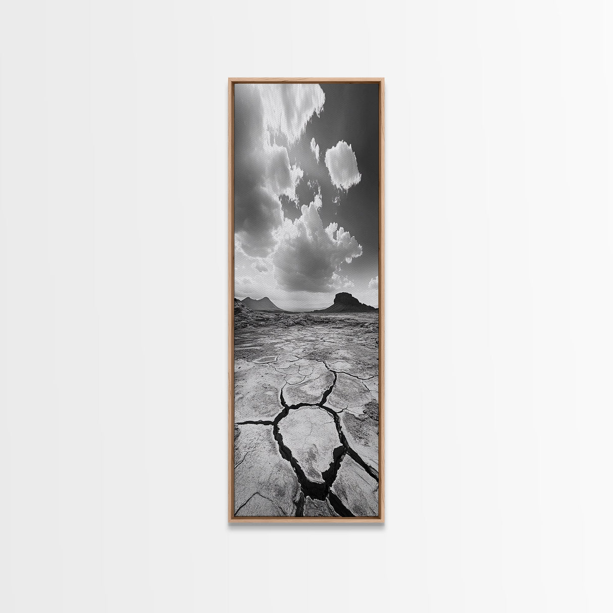Desert Cracked Earth, Canvas Print, Moody Southwest Wall Art, Joshua Tree Art, Rustic Landscape Art, Extra Wide Art, Above Sofa