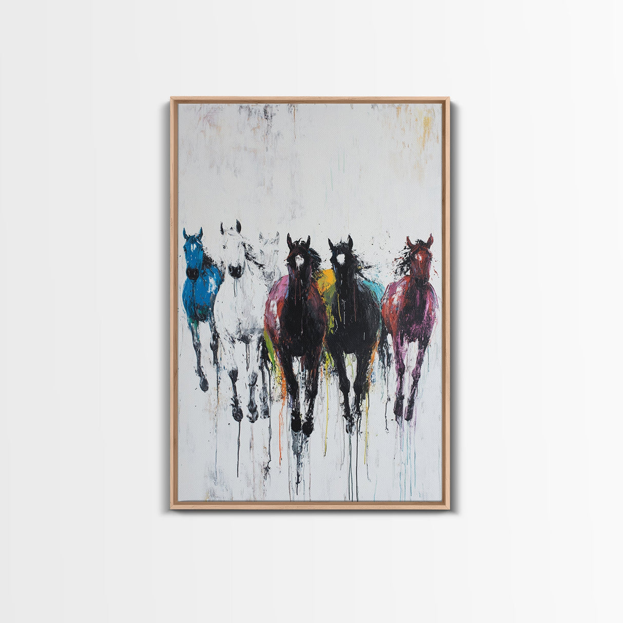 Modern Cowgirl, Western Fashion, Framed Canvas Print, black cowgirl painting, pink abstract art, light pink wall art, bold color art, gift idea for her