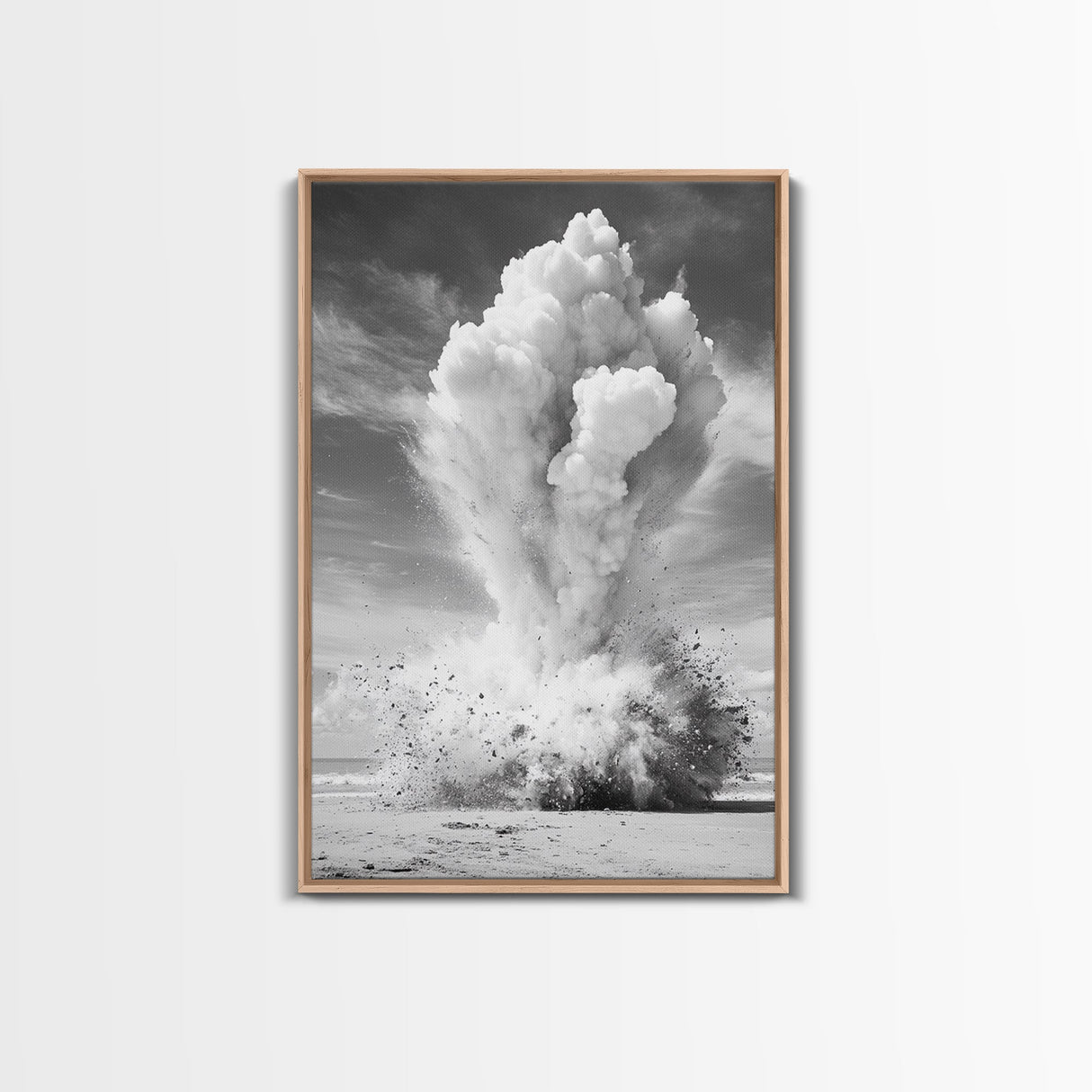 Explosion art, science art, moody art, dark romance painting, wabi sabi art, unique wall art, rustic decor, canvas print, above sofa art