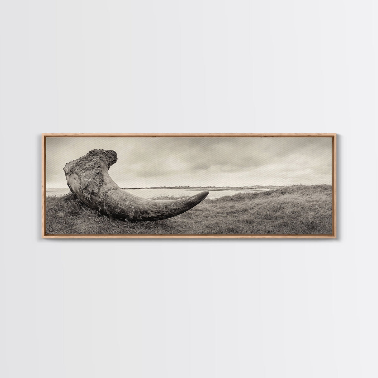 Driftwood Sculpture, Wabi Sabi Art, Canvas Print, Coastal Decor, Rustic Wall Art, Nature Photography, Extra Wide Art, Living Room Art