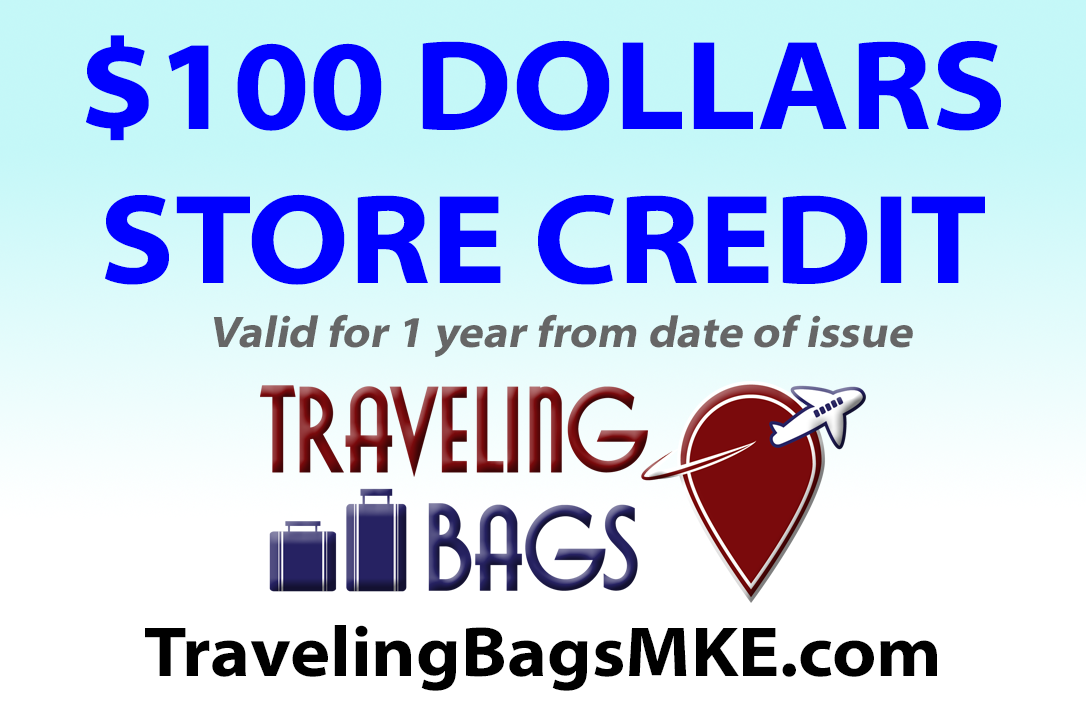 $100 Traveling Bags Store Credit Gift With Purchase