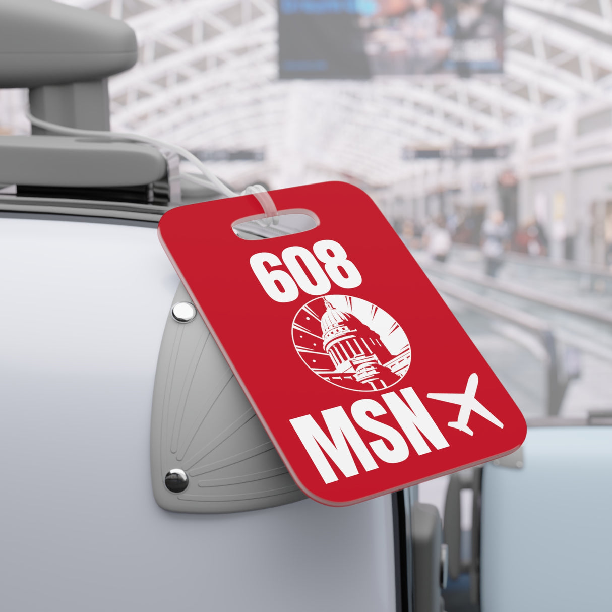 Madison Wisconsin, Area Code / Airport Tag for Bags and Luggage - 608 / MSN / Capital