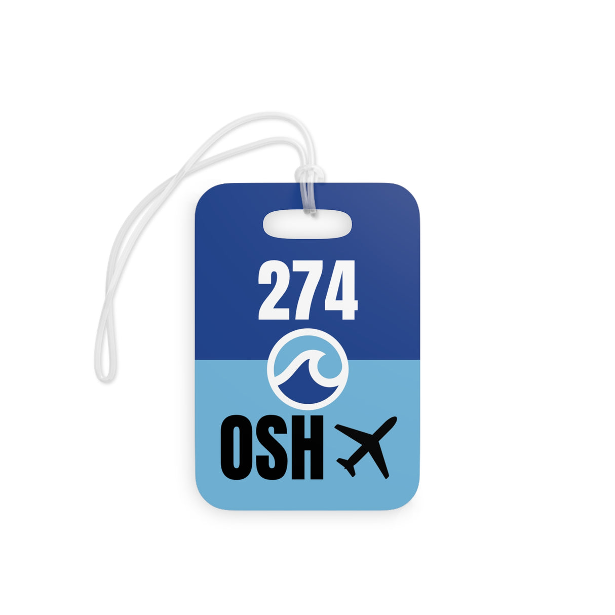 Oshkosh Wisconsin, Area Code / Airport Tag for Bags and Luggage - 274 / OSH