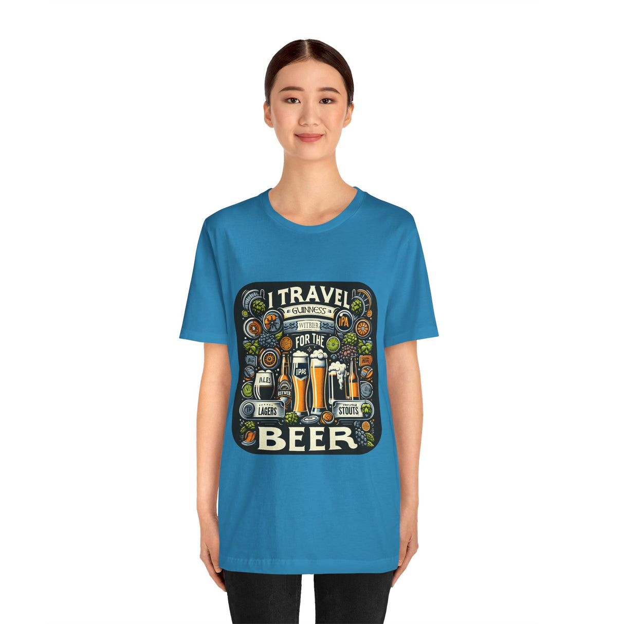 "I Travel for The Beer" full color T-shirt