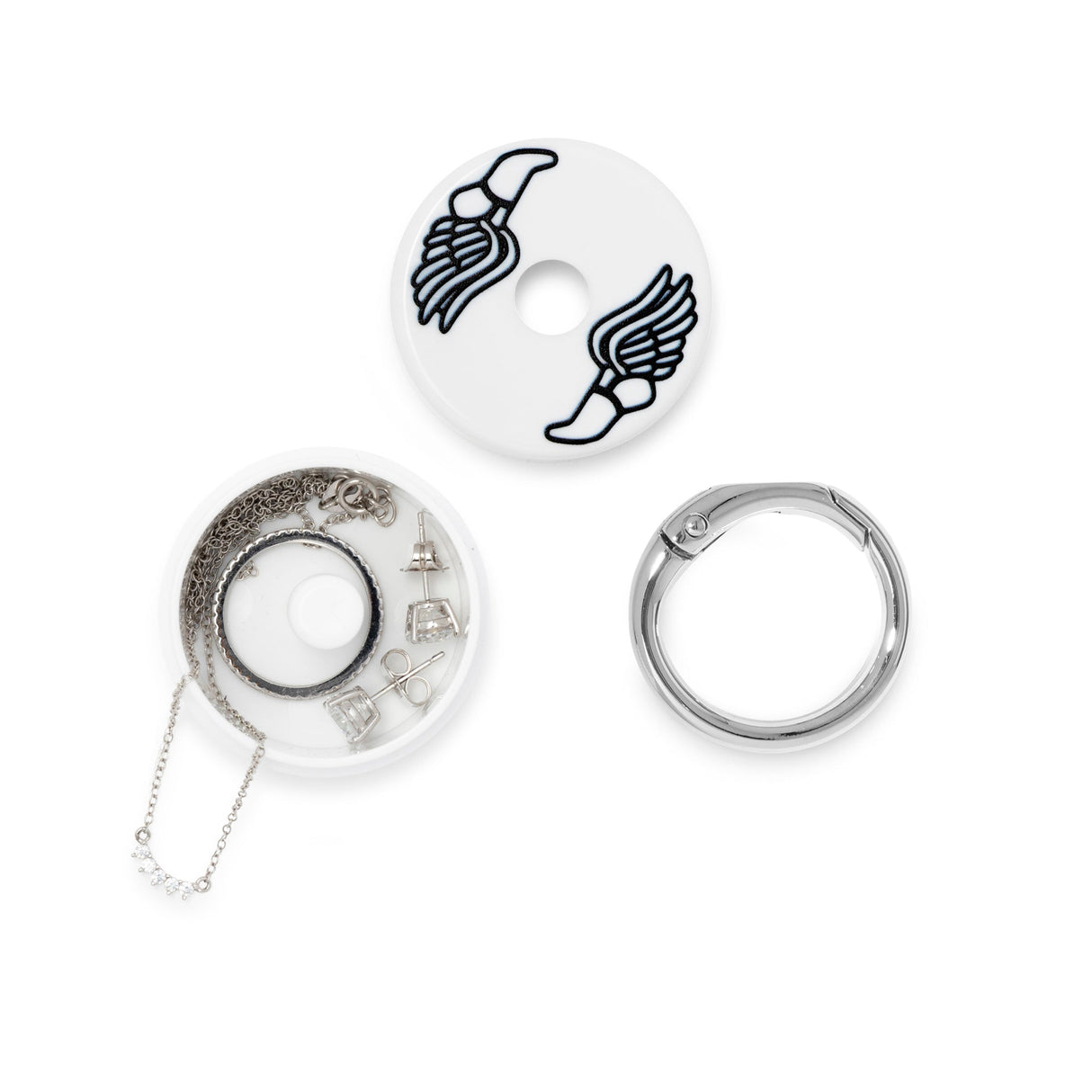 Sports - Lion Latch Traveling Jewelry Holder Storage, Pill Box Keychain Container. As Seen on Shark Tank.