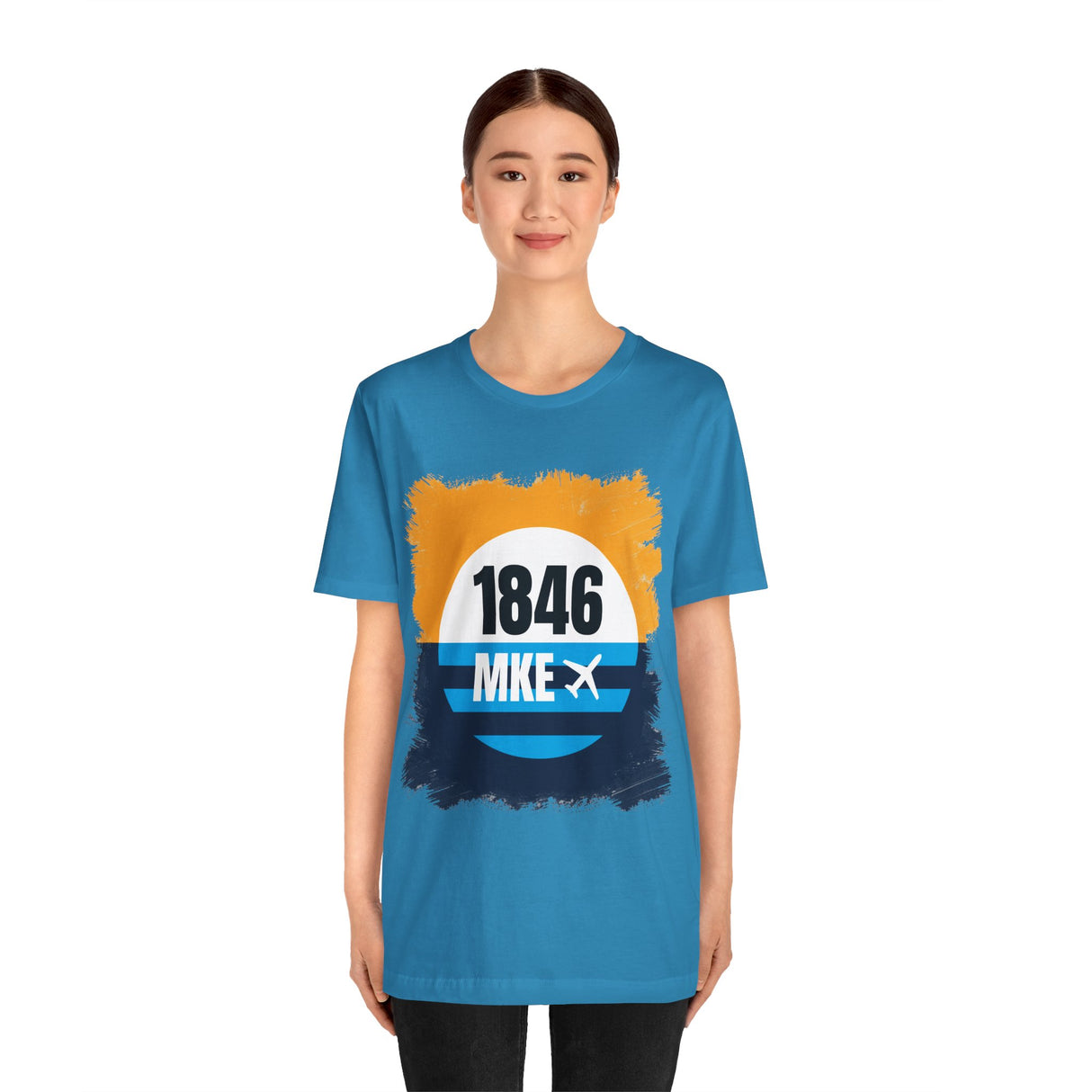 MKE - 1846 - Airport Travel Shirt - Milwaukee Peoples Flag