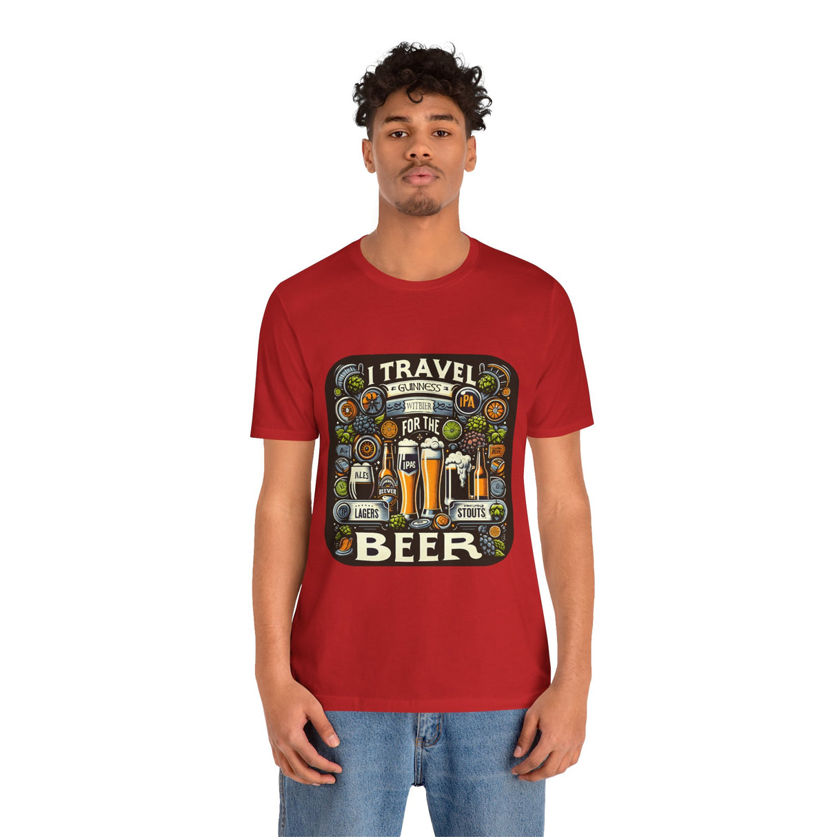 "I Travel for The Beer" full color T-shirt