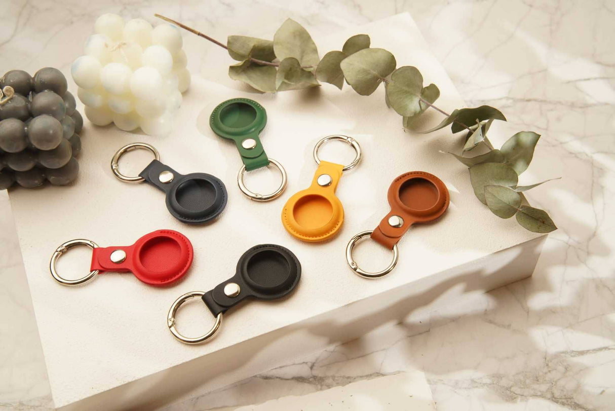 AirTag Case | Leather AirTag Keychain | Key Ring Holder