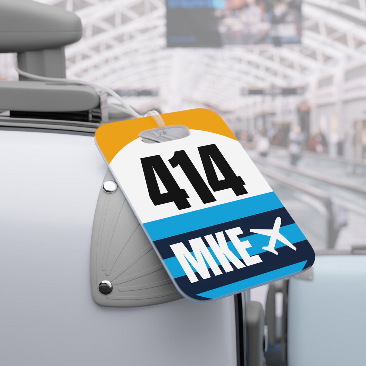 Milwaukee Wisconsin, Area Code / Airport Tag for Bags and Luggage - 414 / MKE
