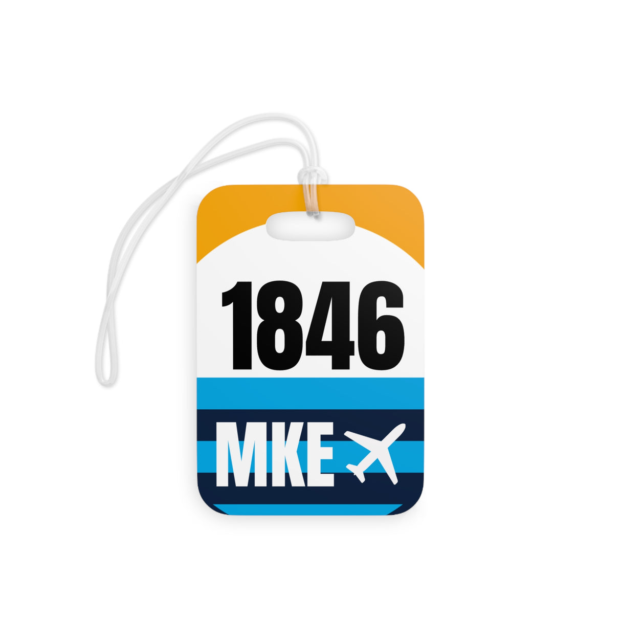 Milwaukee Wisconsin, Airport Tag for Bags and Luggage - 1846 / MKE