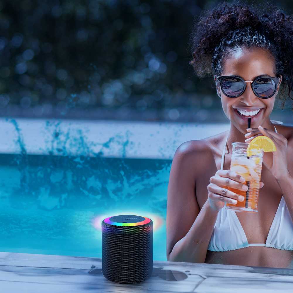 Halo Waterproof LED Wirelss Speaker - 2 sizes, by Hypergear