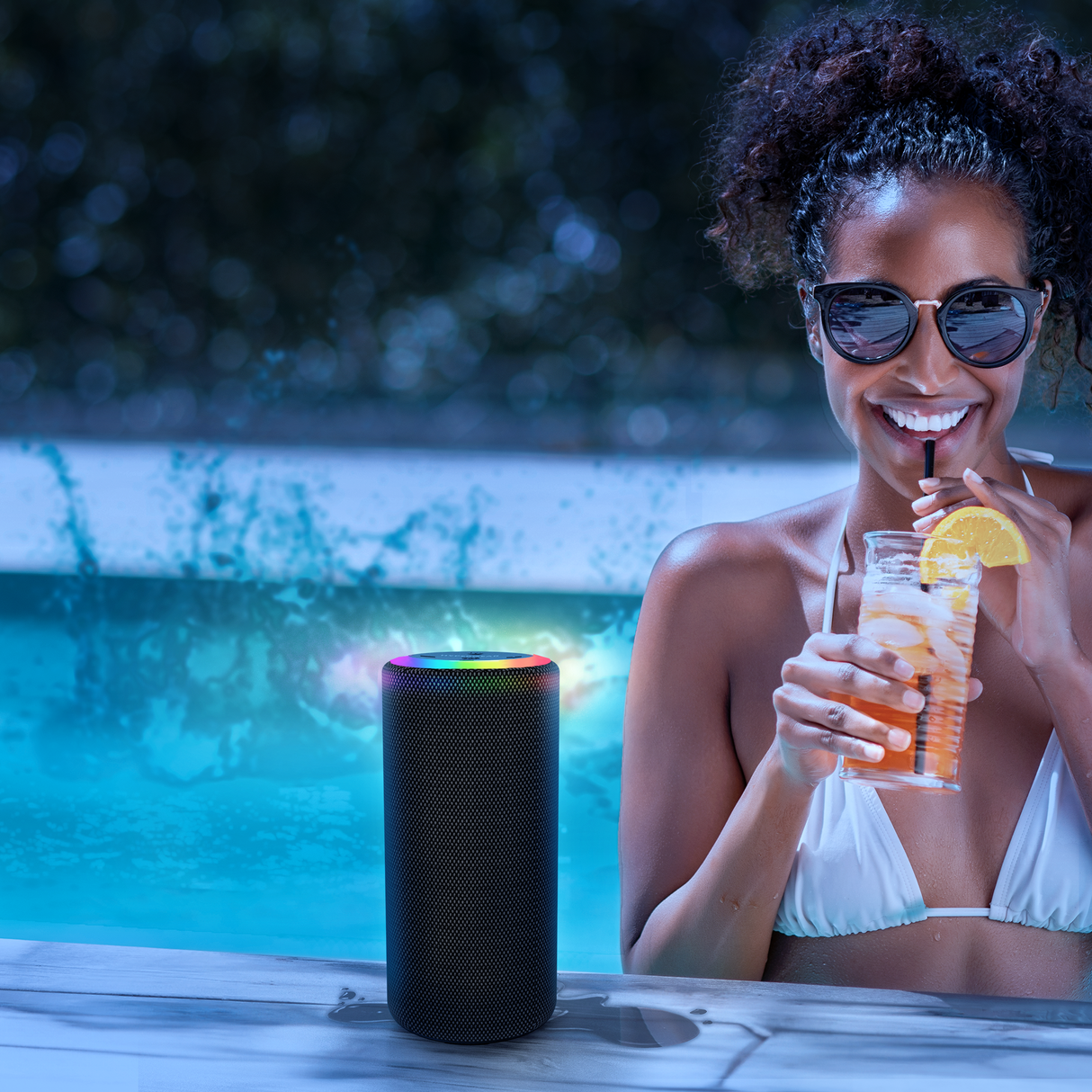 Halo Waterproof LED Wirelss Speaker - 2 sizes, by Hypergear