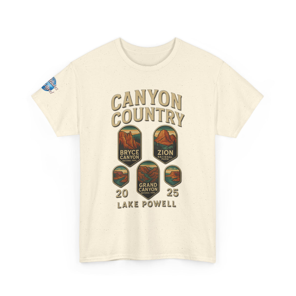 Custom Latitudes Travel - Canyon Country Tee, Adventure T-Shirt, National Park Shirt, Travel Souvenir Gift, Retro Tour Shirt, Hiking Apparel, Unisex Cotton Top
