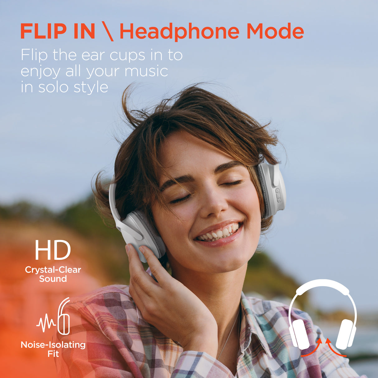 Flip 2-in-1 Wireless Headphones + Speaker by Hypergear