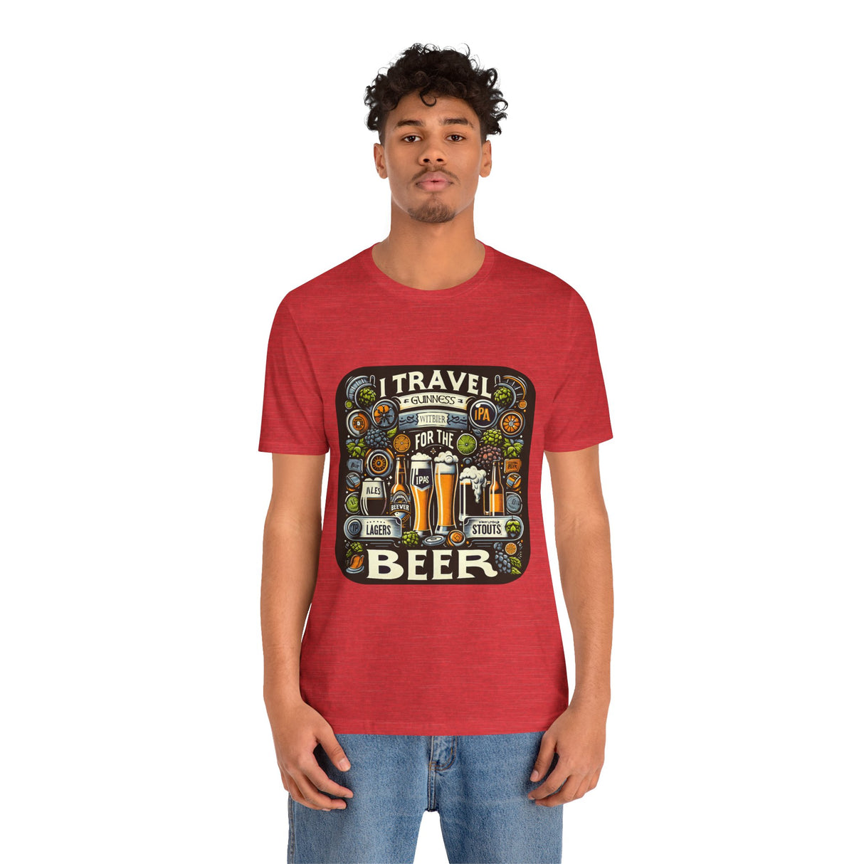 "I Travel for The Beer" full color T-shirt