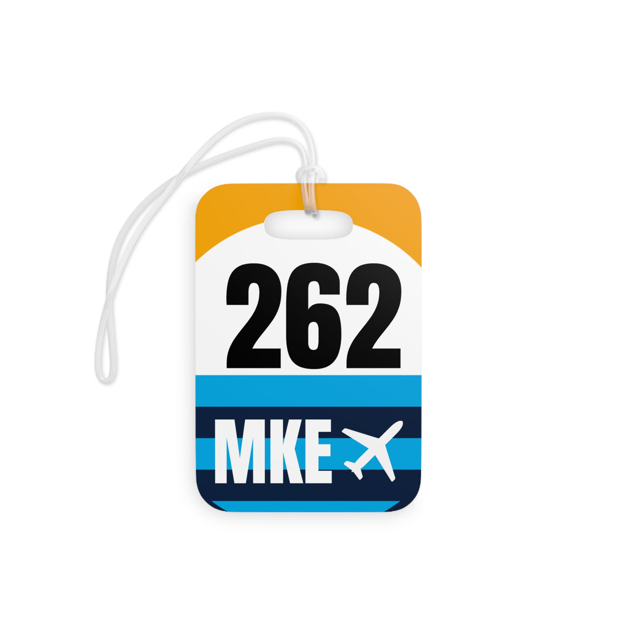 Milwaukee Wisconsin, Area Code / Airport Tag for Bags and Luggage - 262 / MKE