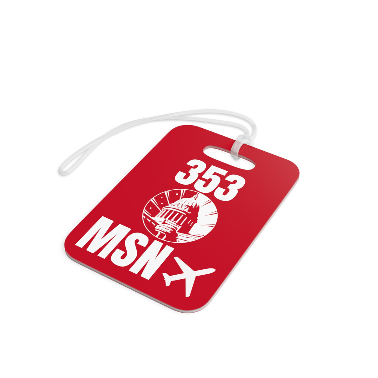 Madison Wisconsin, Area Code / Airport Tag for Bags and Luggage - 353 / MSN & Capital