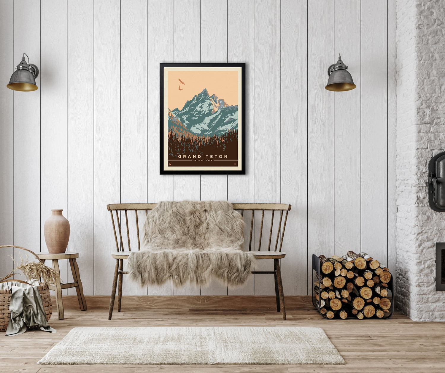 Grand Teton National Park: Morning Glory (63 National Parks) Art Print