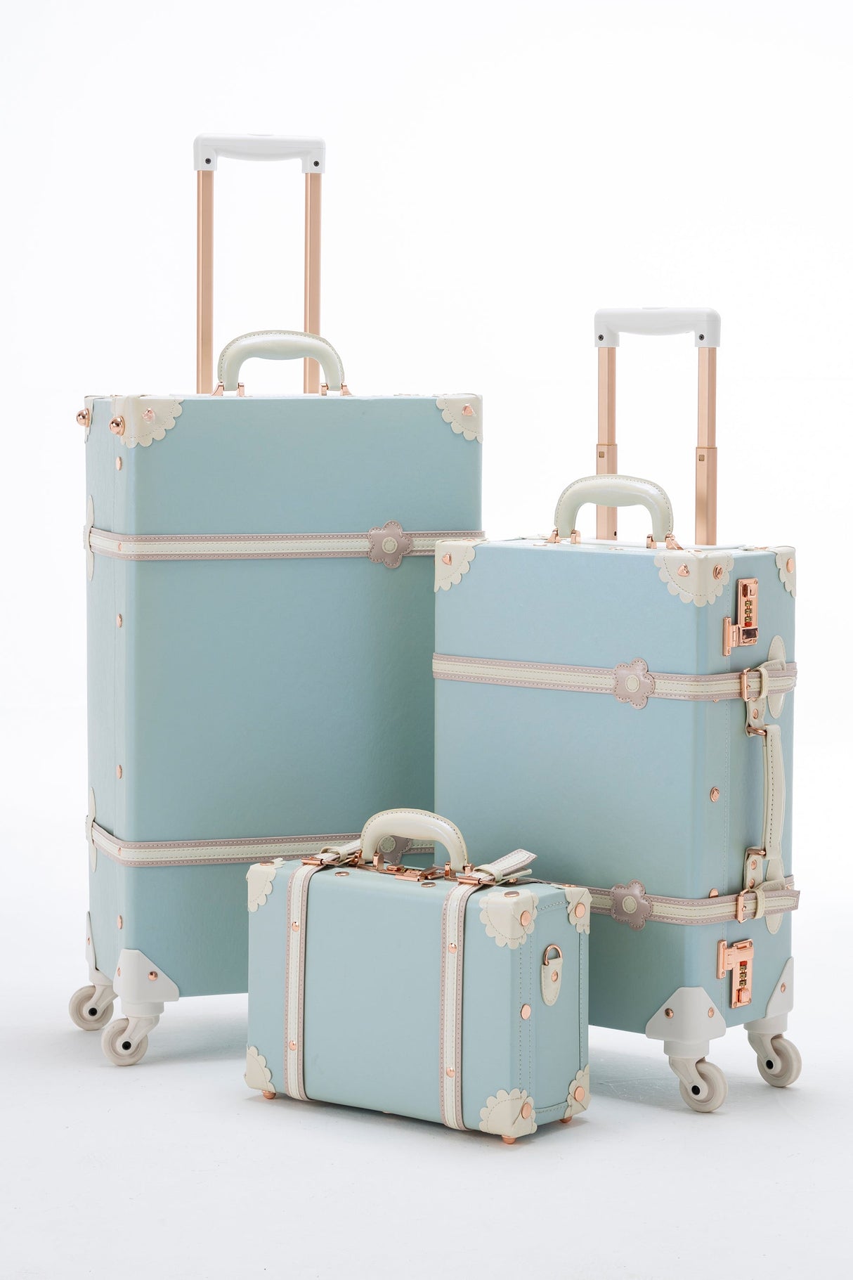 SarahFace 3 Pieces Luggage Sets - Sky Blue's